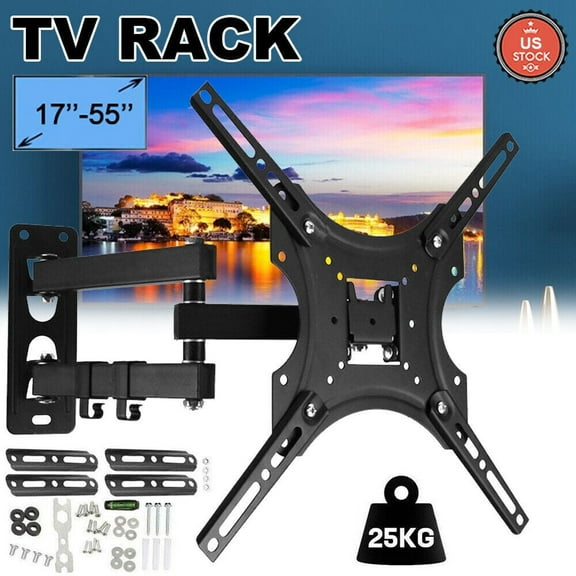 NOPROB Full Motion TV Wall Mount for 14-55 Inch Screens, Tilting Swivel Bracket
