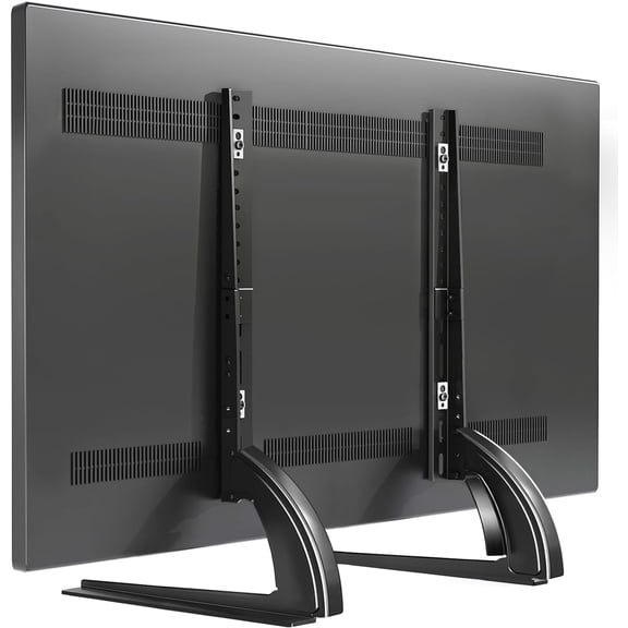 Universal Table Top TV Stand Mount for 27-65 Inch LCD LED Flat Curved Screen TVs, Height Adjustable Legs, Strong Base Holds up to 88 lbs, Max VESA 800x500mm