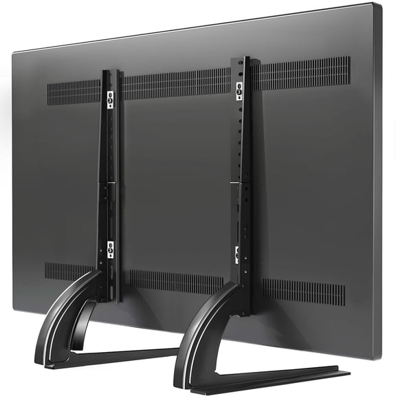 Universal Table Top TV Stand Mount for 27-65 Inch Flat & Curved LCD LED TVs, Height Adjustable TV Base Legs, Holds Up to 88 lbs, Max VESA 800x500mm