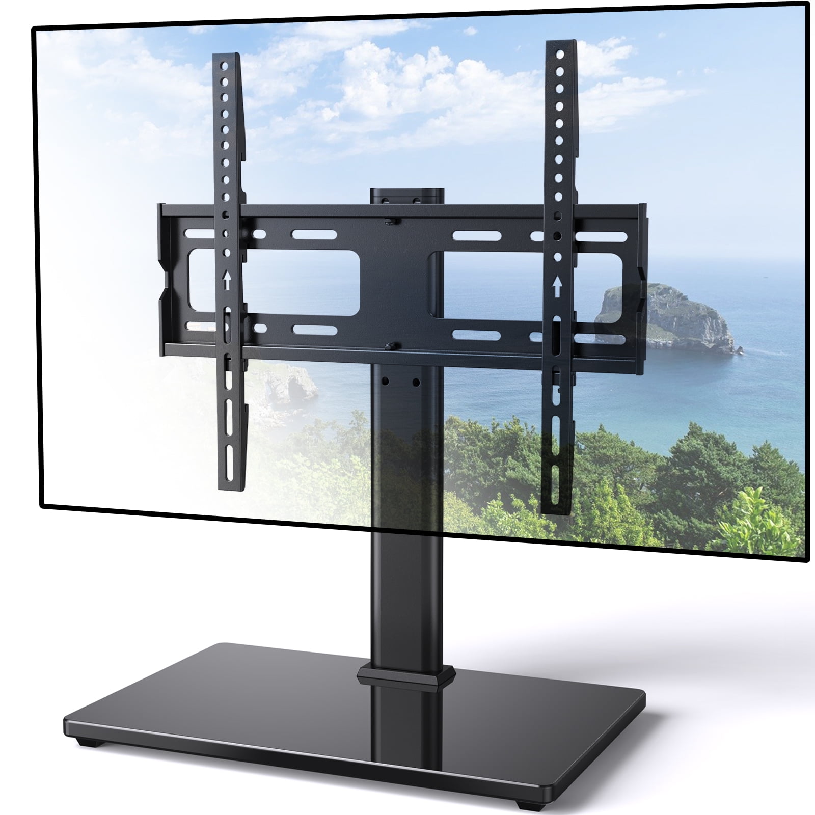  5Rcom TV Stand Mount, Universal TV Stand Tabletop for 22 to 65  inch Plasma LCD LED Flat Screen TVs, TV Legs, Holds up to 88lbs, Max VESA  800 x 500mm, Height