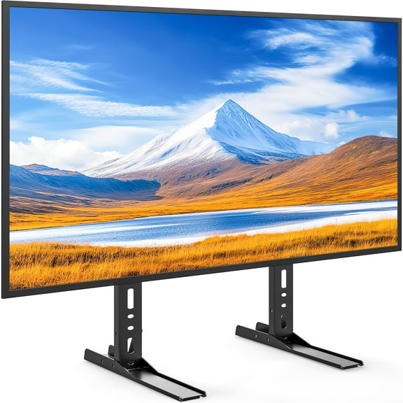 Universal Table Top TV Stand for 20-75 Inch LCD LED Flat & Curved TVs, Black