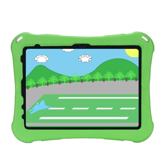 Universal Tablet Case for iPad Pro 11 & iPad Air (5th/4th Generation) 10.9" - Durable EVA Foam Case with 360 Degree Rotating View Stand, Shockproof Lightweight Cute Plane Back Cover for Kids, Green