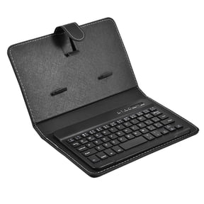 Universal Tablet Keyboard with Protective Case and Integrated Stand, Magnetic Closure Folio Cover Mini Small Keyboard for 7 to 8 Inch Android Tablets Pads Travel Home Office.