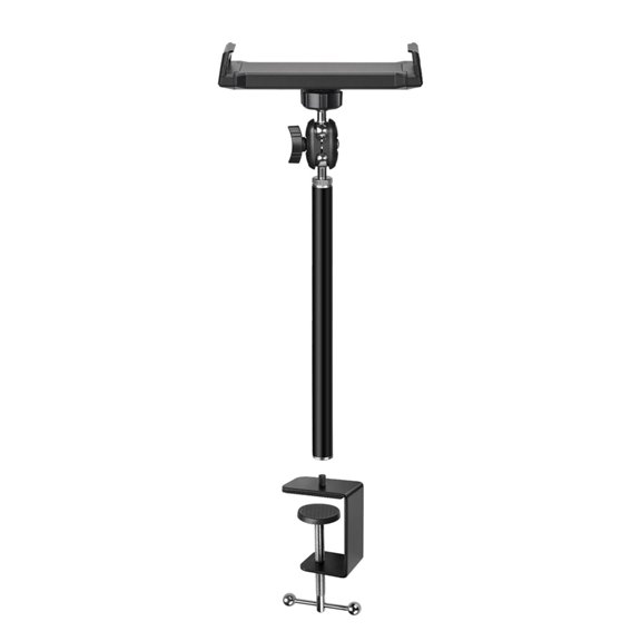 Universal Tablet Mount For Kitchen Counter Desk Adjustable Metal Arm Clamp With 360 Swivels Rotation 5-13inch Screen Holder