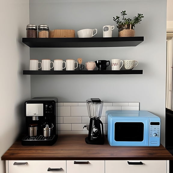 Universal Tabletop 45"x20", Solid One-Piece Melamine Table Top, L-Desk Floating Desk , Home and Office, Walnut