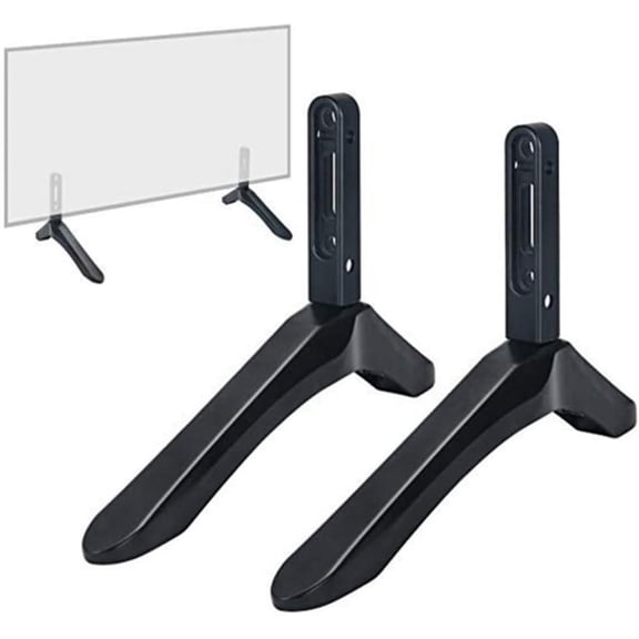 Universal Tabletop TV Stand Base Replacement Compatible With 40 Inch LCD LED Flat Screens Black