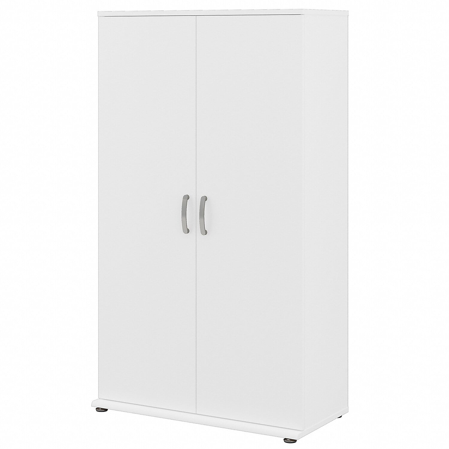 Universal Tall Storage Cabinet with Doors in White - Engineered Wood ...