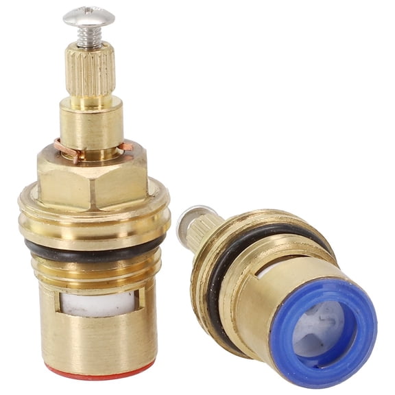 Universal Tap Valves Brass Ceramic Disc Gland Quarter Turn 20 Teeth 1/2\\\" Inner Faucet Valve Replacement For Bathrooms