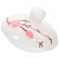 thumbnail image 1 of Universal Tea Pot Cover Decorative Flower Pattern Teapot Lid Polished Ceramic Tea Cup Replacement Lid, 1 of 6