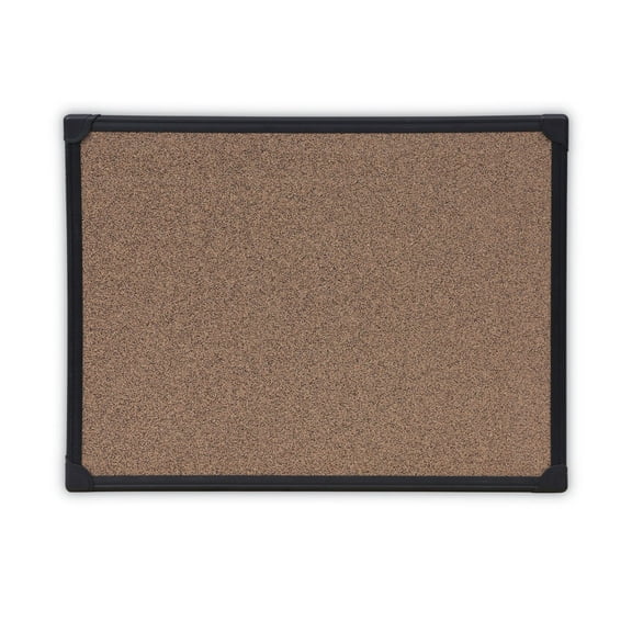 Universal Tech Cork Board, 24 x 18, Cork, Black Frame