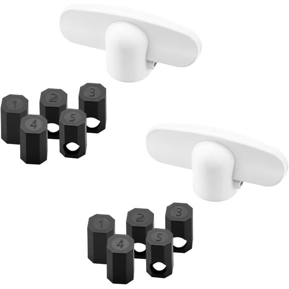 Universal Tee Crank Casement Window Handles,H 3892 Operator Tee Handle 1-1/8 in. x 2-3/8 in.Window Crank Handle Replacement White 2 Pack