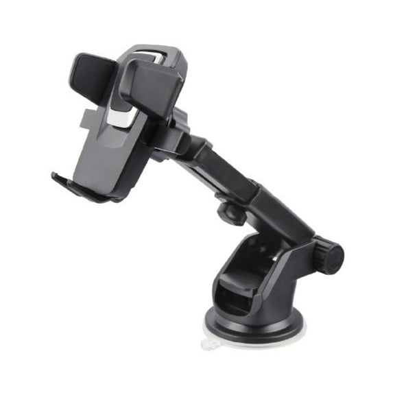 Universal Telescopic Dashboard & Windshield Phone Mount Adjustable Cradle with 360 Rotation, Black