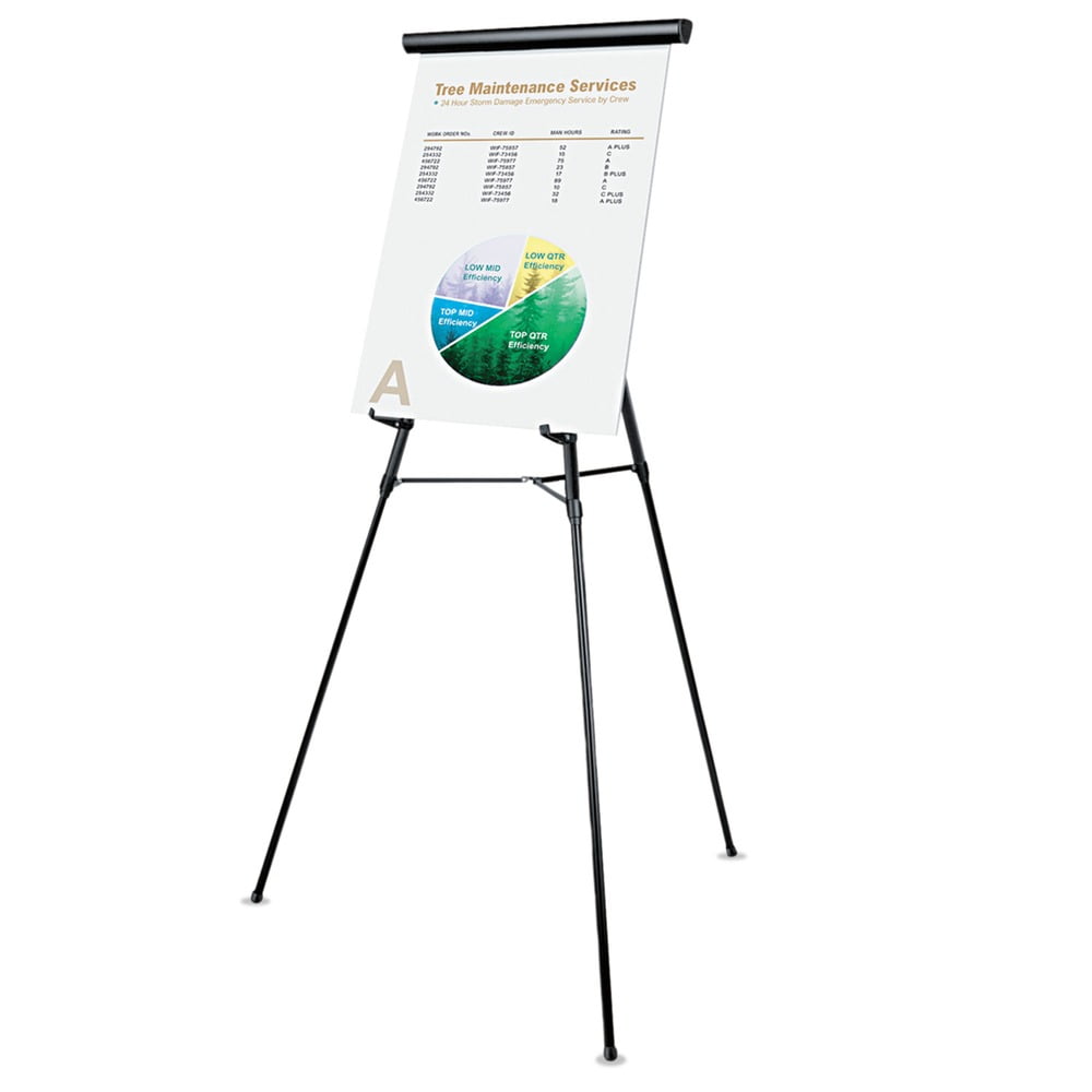 Black Adjustable Aluminum Tripod Easel with Telescopic Legs