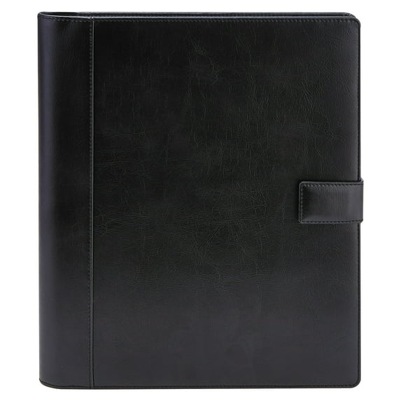 Universal Textured Notepad Holder, 8 1/2 x 11, Leather-Like, Black -UNV32653