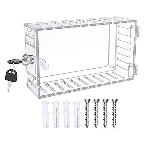 Universal Thermostat Guard with Lock Universal Combination Lock Box Transparent Acrylic Thermostat with Safety Lock,1 x Lock Box 1 x Screw set 1 x key