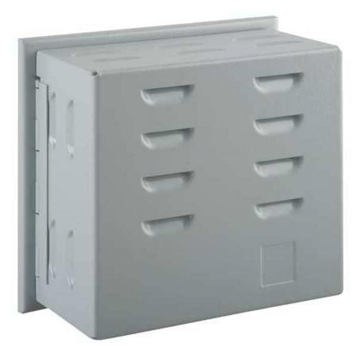 Off-White Metal Universal Thermostat Guard with Hinged Cover