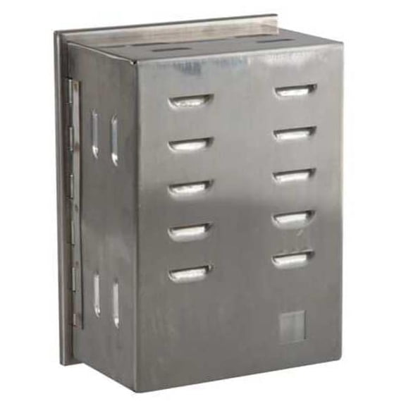 Universal Thermostat Guard, Stainless Steel, Outside Width: 6 1/4 in 13J047