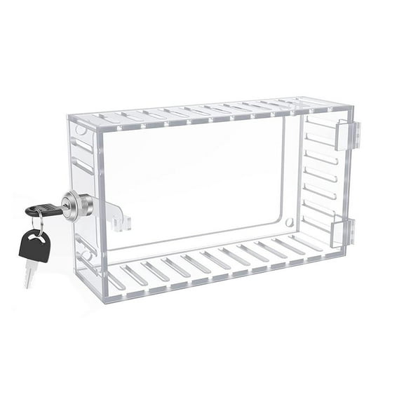 Universal Thermostat Lock Box with Combination Lock, Large Acrylic Wall Mounted Guard for Schools, Restaurants, Offices - Prevents Tampering & Unauthorized Access