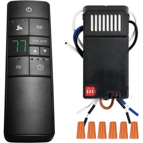 Universal Thermostatic Ceiling Fan Remote Control Kit Replacement for Hampton Bay Home Decorators Collection Hunter Harbor Breeze,w/Speed Timer Light Dimmer,for 2AAZPHD3/HD3 KUJCE10320/TR222A