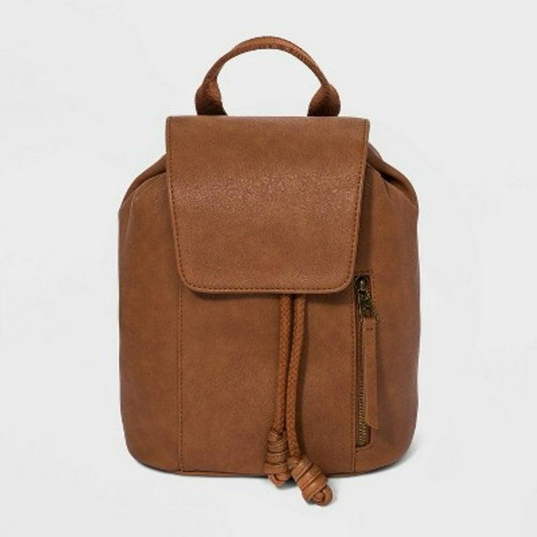 Universal Thread 10.5 Soft Flap Mini Backpack Cognac