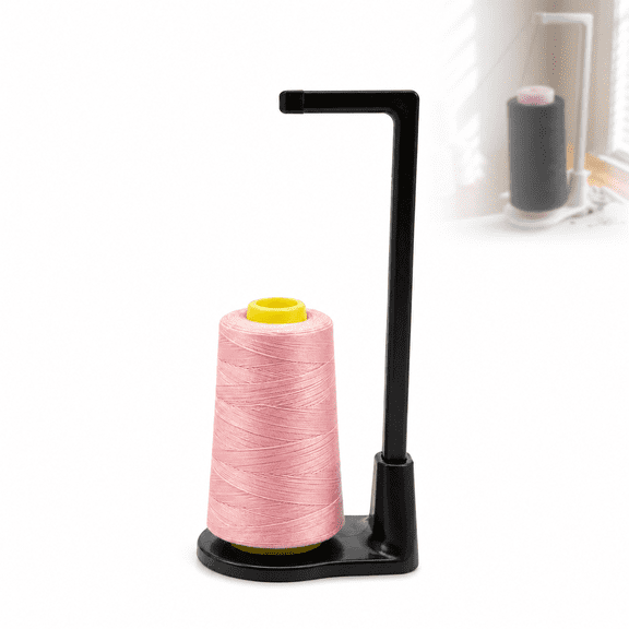 Universal Thread Stand for Sewing Machine, Large Capacity Spool Holder with Anti-Tangle Guide, Tool-Free Setup, Compact Design for Sewing Enthusiasts(Black)