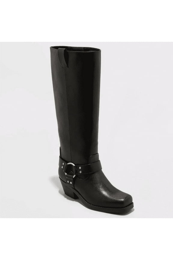 Women's Black Oakley Harness Boots with Memory Foam Insole 8