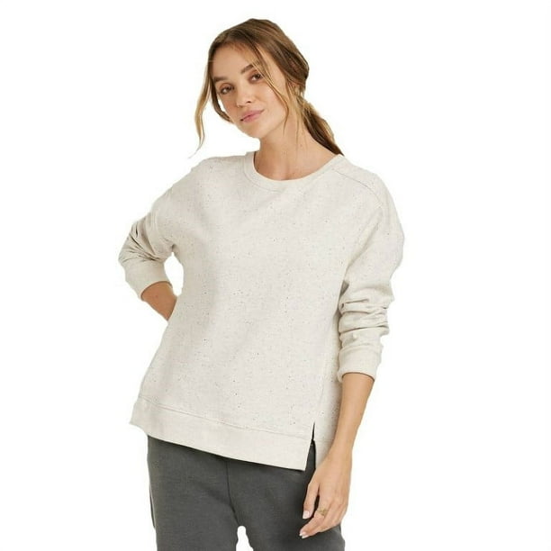 Universal Thread Women s Loose Cream Fleece Tunic Sweatshirt XS