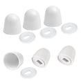 thumbnail image 1 of Universal Toilet Bolt Caps, Round Plastic Push-On Toilet Bowl Bolt Caps Covers, with Extra Washers for Easy installation, White, 6 Pcs, 1 of 9