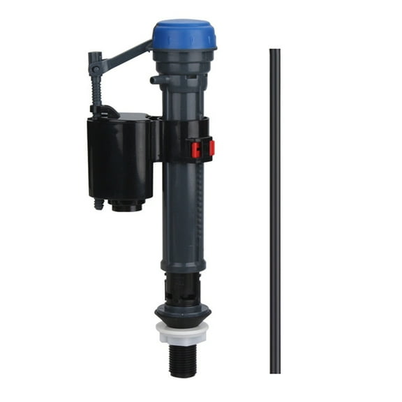 Universal Toilet Fill Valve High Performance Tank and Bowl Water Control Adjustable Height G1/2 Black plastic