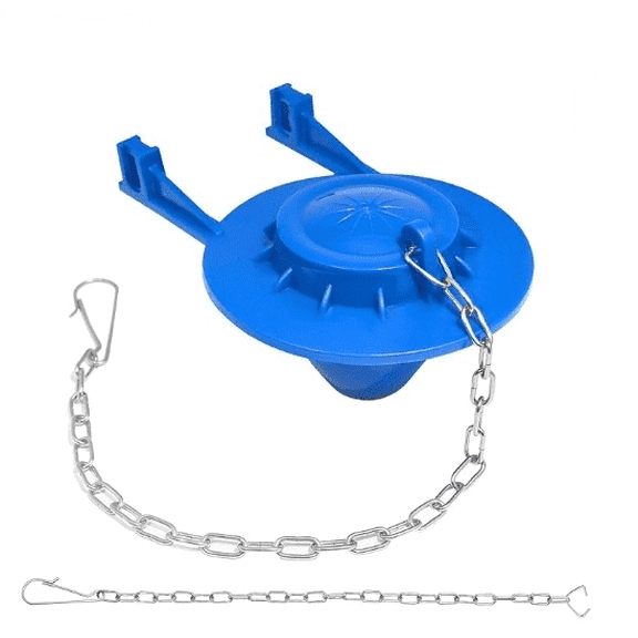 Universal Toilet Flapper Replacement 2 Inch - Compatible with Most American Standard Kohler Gerber Toilets Tank Water Saving Rubber Flush Valve Flapper with Stainless Chain Blue 1Pack