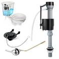 thumbnail image 1 of Universal Toilet Flusher Replacement Kit, 2-Inch Flapper, Fill Valve, Toilet Handle Lever, Adjustable, Easy to Install, 1 of 8
