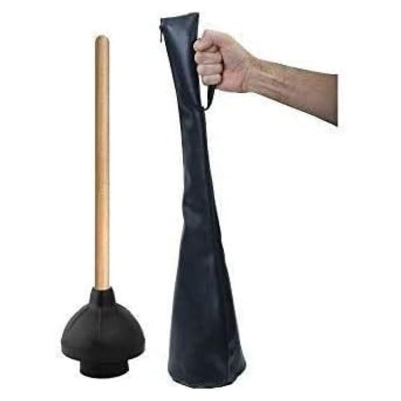 Universal Toilet Plunger Carrying Bag PCY Black Heavy Duty Plumber Hotel Bathroom Storage Holder