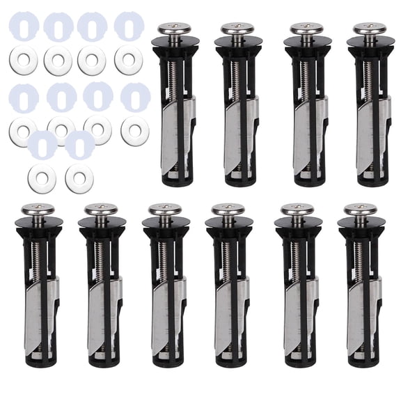 Universal Toilet Seat Bolt kit, Toilet Seat Screws Replacement Kit, Toilet Seat Bolts, Heavy Duty ToiletSeat Fastener Bolt Kit, Stainless Steel Toilet Seats Locking Bolt (10)