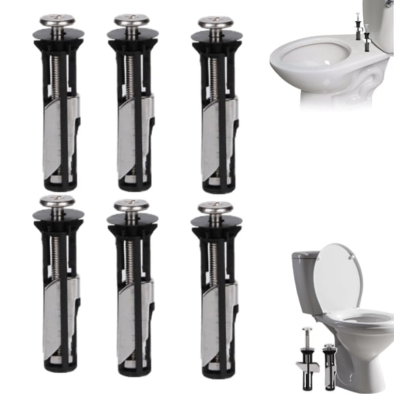 Universal Toilet Seat Bolt kit, Toilet Seat Screws Replacement Kit, Toilet Seat Bolts, Heavy Duty ToiletSeat Fastener Bolt Kit, Stainless Steel Toilet Seats Locking Bolt