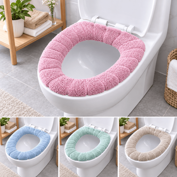 Universal Designs Technology Universal Toilet Seat Cover Thickened Bathroom Seat Cushion with Full ...