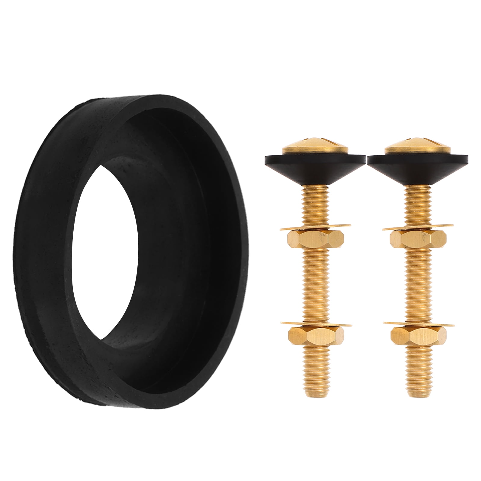 Uxcell Toilet Tank To Bowl Gasket Kit - 4PCS Stainless Steel Bolts, Nuts, Washers, Rubber Gaskets