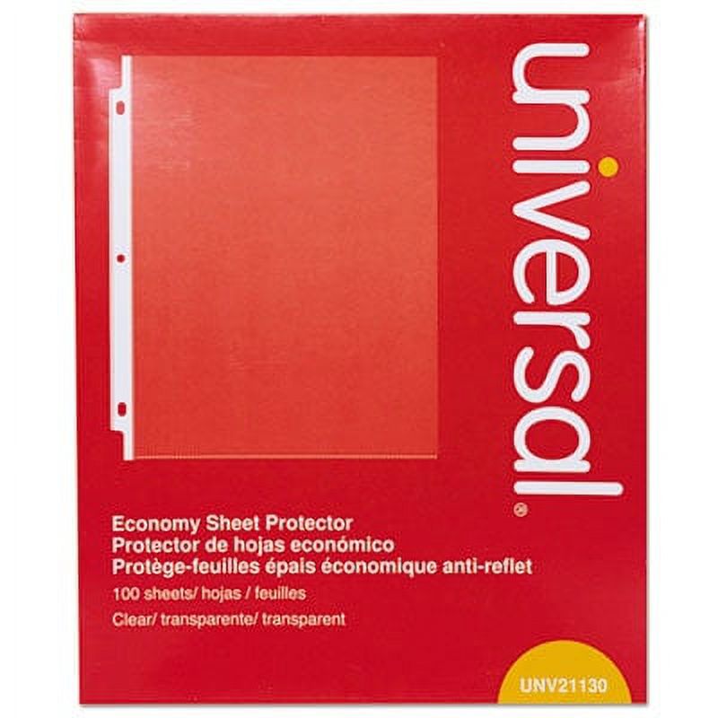 Universal Top-Load Poly Sheet Protectors, Economy, Letter, 100/Box ...