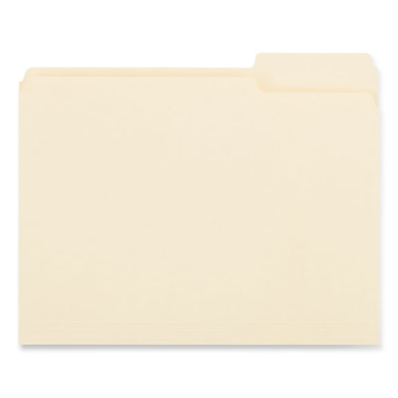 Universal Top Tab Manila File Folders, 1/3-Cut Tabs, Right Position, Letter Size, 11 pt. Manila, 100/Box (12123)