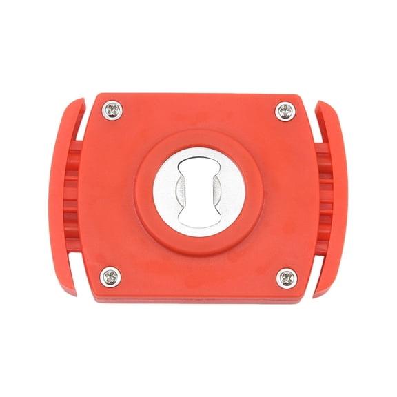 Universal Topless Can Opener,Aluminum Can Opener,Smooth Edge Manual Can Top Lid Remover,Multi-use For Beer Cocktails & Soda,Handheld Safety Bottle Opener for Home & Bar(3.9x2.8x0.5")(Red)