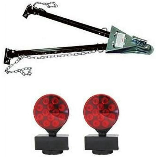 Universal Tow Bar Kit LED Tow Lights and Adjustable Mount Tow
