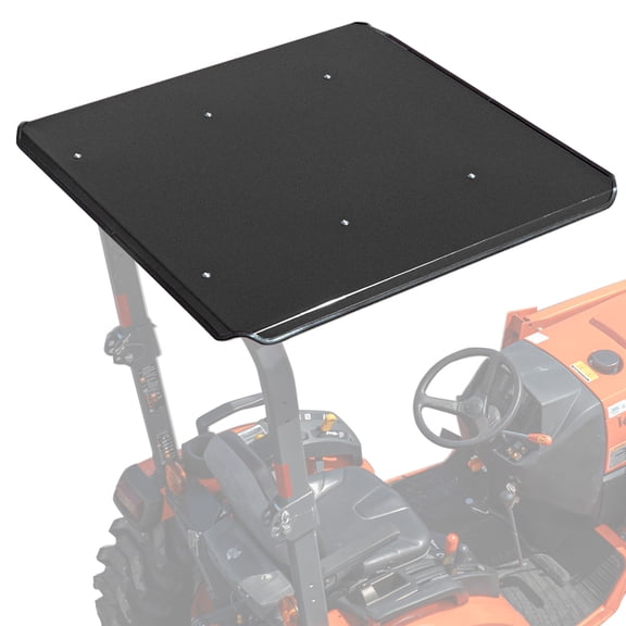 Universal Tractor Canopy One Piece Steel Sun Shade (Black) for ROPS