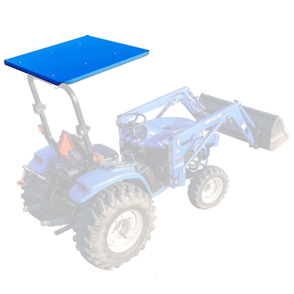 Universal Tractor Canopy One Piece Steel Sun Shade (Blue) for ROPS