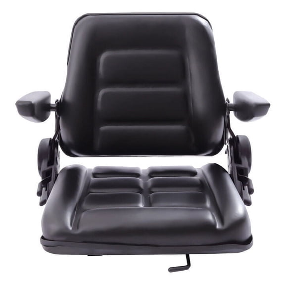 Universal Tractor Seat Black with Slide Tracks for Kubota Bobcat John Deere Ford