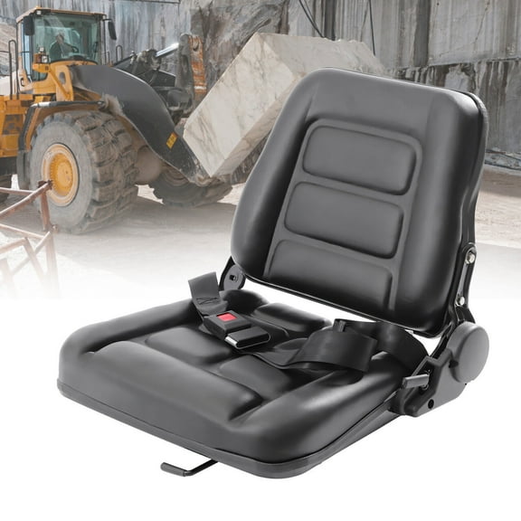 Universal Tractor Seat Black with Slide Tracks for Kubota Bobcat John Deere Ford