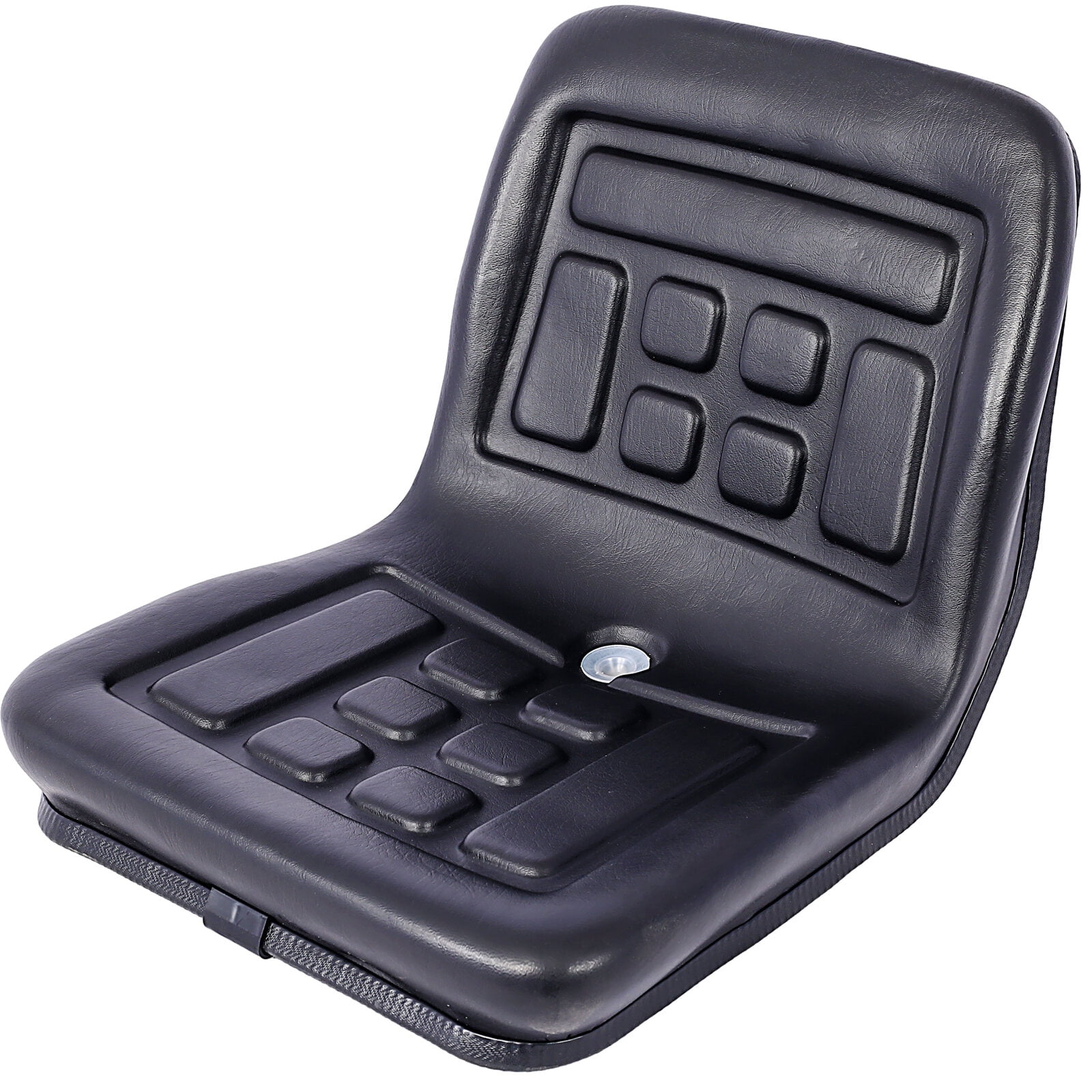 , Universal Tractor Seat with a Drain Hole Replacement Seat Thickly-Padded Seat Durable and Water-Resistant Horizontally Adjustable Black, Black ,Steel ,