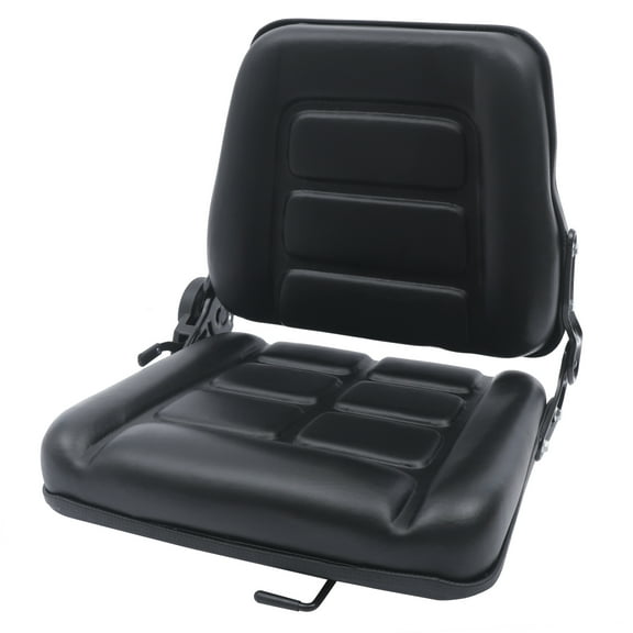 Universal Tractor Seat w Slide Tracks Kubota Bobcat John Deere Ford Black