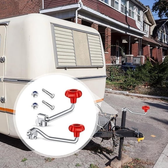 Universal Trailer Jack Handles, 2 Pack Replacement Jack Cranks For Most Jack Trailers, Easy To Install, Heavy Duty Construction, For Rvs, Boats, Utility Trailers, Cargo Trailers