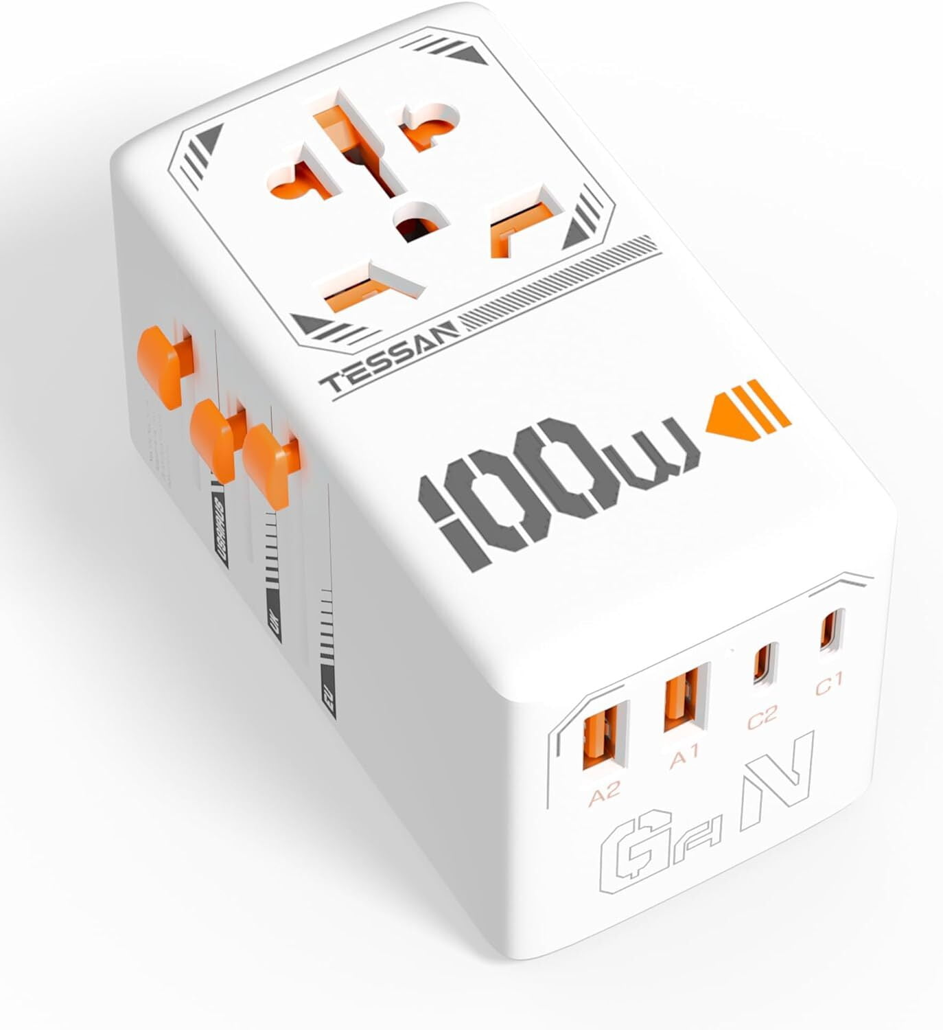 Universal Travel Adapter 100W GaN for US to Europe UK AUS Ireland(Type ...