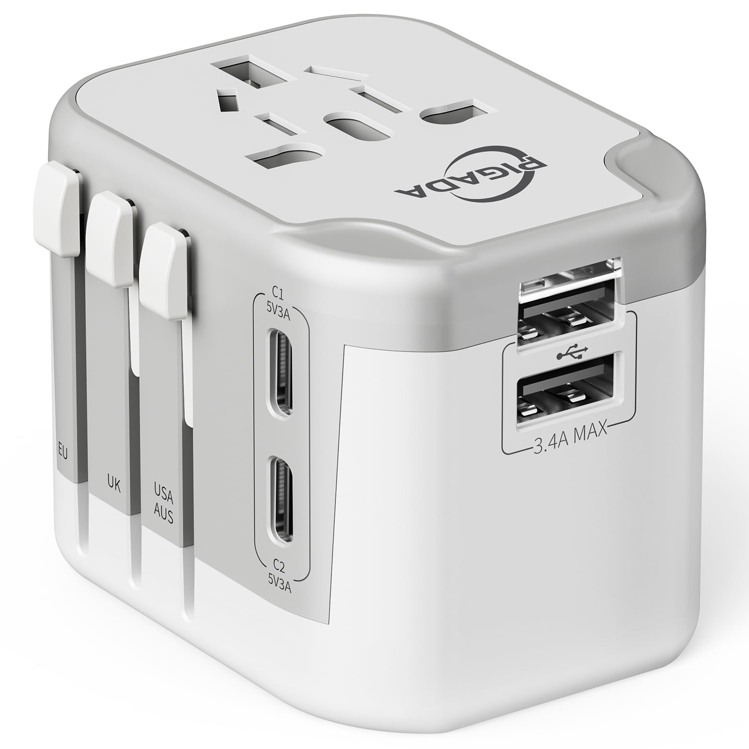 x12 European To American Plug Adapter EU To US USA Charger Outlet Type A  12pc