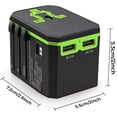 thumbnail image 1 of Universal Travel Adapter, Worldwide Travel Power Adapter, International Travel Plug All in One Power Plug Adapter with USB C Port Fast Wall Charging for European, Italy, US, AU & More 170 Countries, 1 of 7